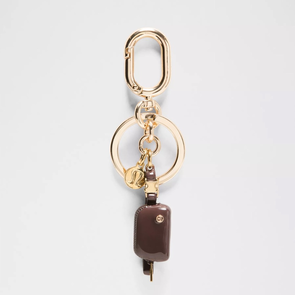 NWT Lululemon Mini Everywhere Belt Bag Keychain Brown/Gold